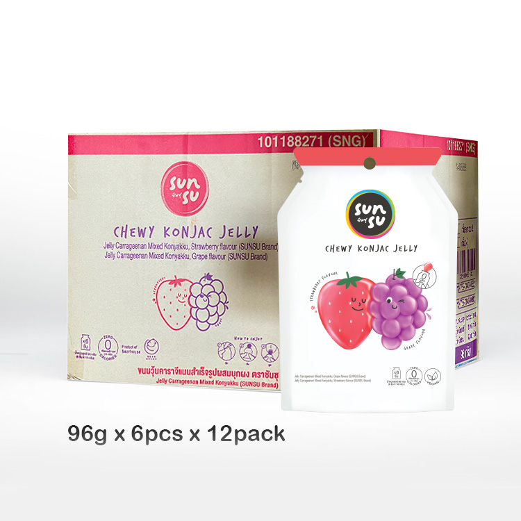 Chewy Konjac Jelly - Grape Strawbery