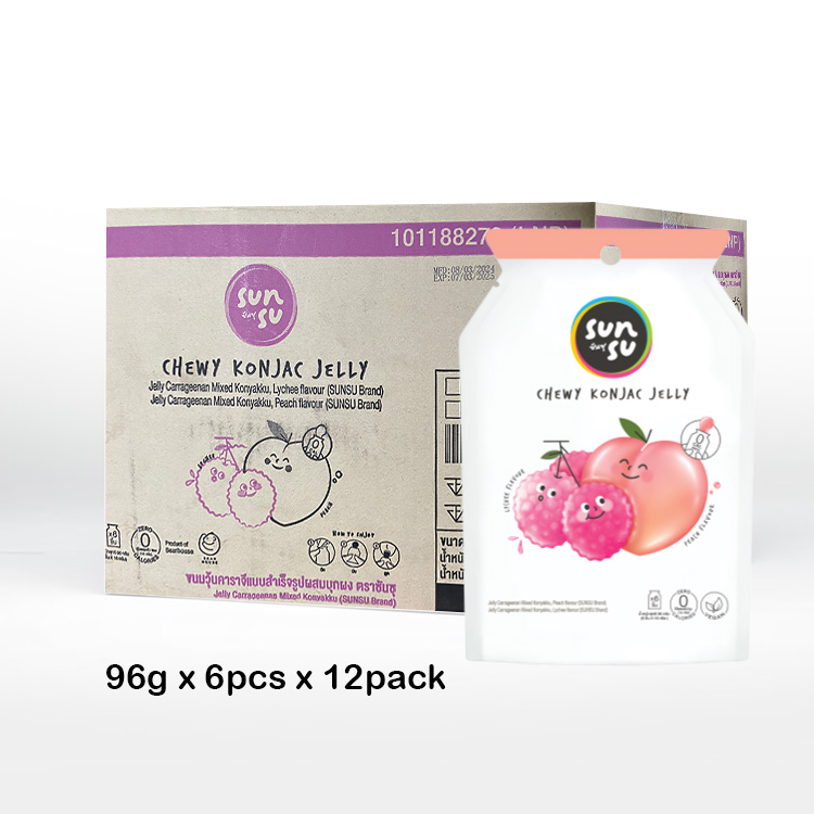 Chewy Konjac Jelly - Peach Lychee