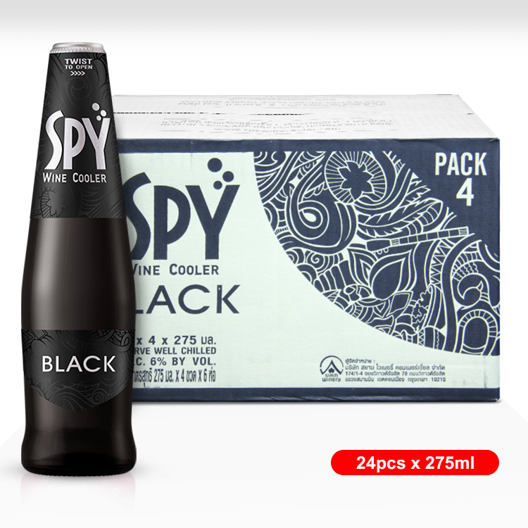 SPY Wine Cooler Black 275ml